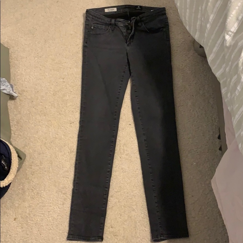 AG faded black super skinny jeans